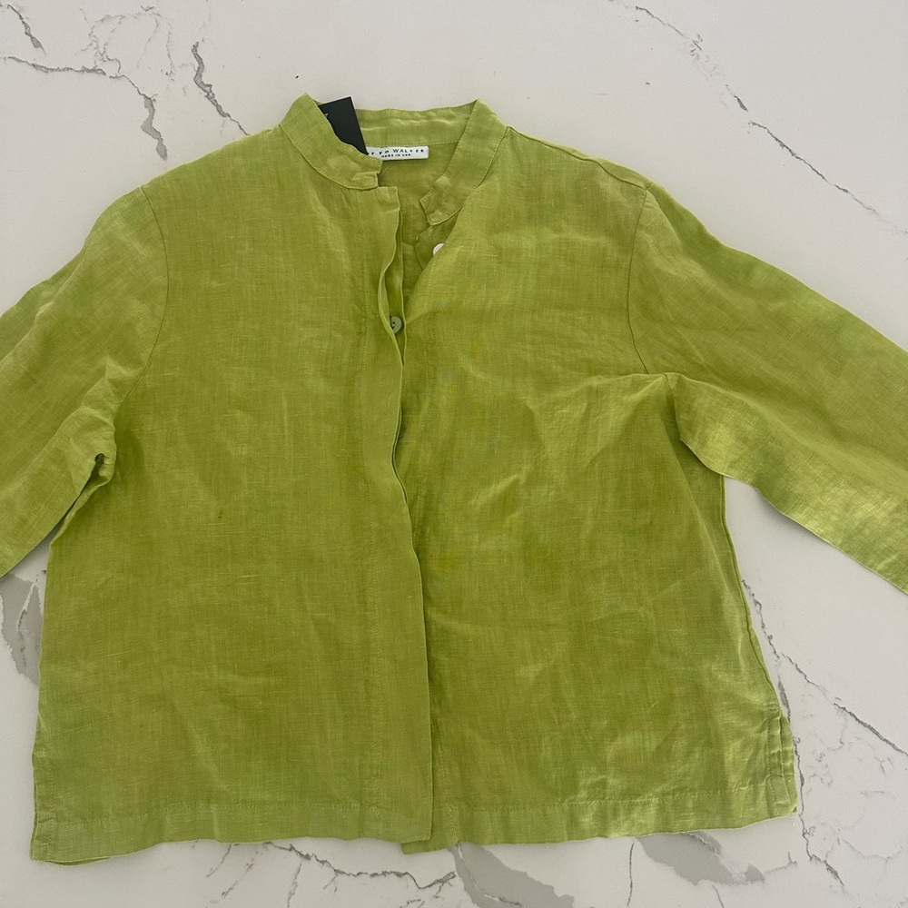 Bryn walker women’s linen sage blouse  size medium